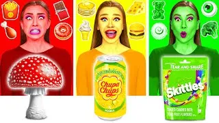 Miniature : Manger Une Seule Couleur De Nourriture Pendant 24 H Défi | Défi Fou par TeenTeam Challenge