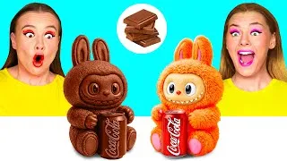 Miniature : Défi Chocolat vs Réalité Nourriture | Astuces de Cuisine Délicieuses par TeenTeam Challenge