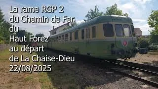 Miniature : La rare rame RGP2 du Chemin de Fer du Haut-Forez au départ de La Chaise-Dieu !