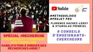 Miniature : 8 CONSEILS PR SOUTENIR 1 HABILITATION À DIRIGER DES RECHERCHES(HDR)?PAR F. HACHEZ-LEROY &S. FRENKIEL