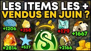 Miniature : LES ITEMS les + VENDUS en JUIN pour se FAIRE des KAMAS sur DOFUS