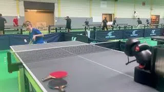Miniature : Entraînement avec le robot Pongbot Nova S Pro au Réveil Chambonnaire