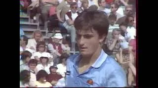 Miniature : Henri Leconte vs Bjorn Borg 1/8 Monte Carlo 1983 2ème set "first last" Borg match before retirement