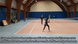 Miniature : Retour de service sur 2ème balle et réactivité au tennis - travail évolutif