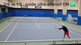 Miniature : 2/6 vs 1/6 : Oscar en jeu ultra offensif 🎾🔥