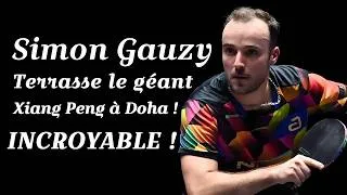 Miniature : Un coup d’éclair sans regarder ! Simon Gauzy terrasse le géant Xiang Peng à Doha !