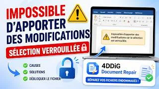 Miniature : Erreur “la sélection est verrouillée” : comment débloquer et réparer vos fichiers