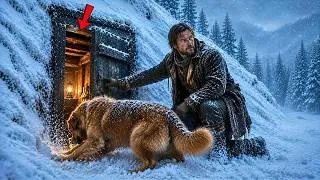 Miniature : Son chien aboyait vers la colline : il trouva un abri caché plein de nourriture pour l’hiver.