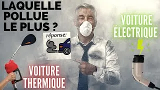 Miniature : LAQUELLE POLLUE LE PLUS : La voiture thermique ou électrique ? 🛢vs⚡