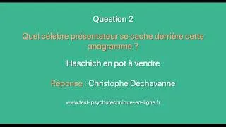Miniature : Tests psychotechniques: Anagrammes n°18