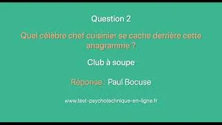 Miniature : Tests psychotechniques: Anagrammes n°17