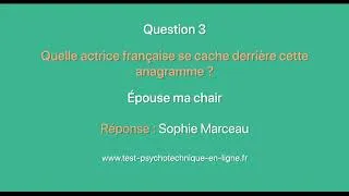 Miniature : Tests psychotechniques: Anagrammes n°13