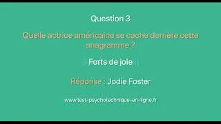 Miniature : Tests psychotechniques : Anagrammes n°12