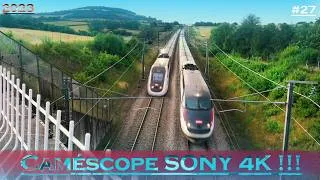 Miniature : #27 TGV (High Speed Train) SONY 4K | SPOTTING aux 3 ponts de MANLAY, épisode 3!!!