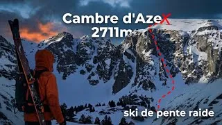 Miniature : SKI DE PENTE RAIDE EXTRÊME : Le couloir Vermicelle en GLACE !  (Cambre d'Aze )