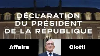 Miniature : Déclaration du président de la république sur l'affaire Eric Ciotti - The Chamois