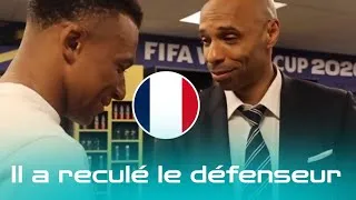 Miniature : Thierry Henry assiste la joie dans le vestiaire avec Kylian Mbappé après la victoire france vs maroc