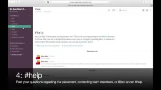 Miniature : Introduction to Slack Channels on Student Placement Site // FSST