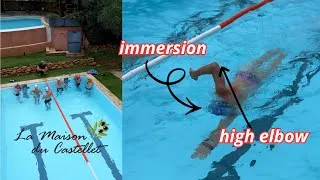 Miniature : ANALYZING one of my student's SWIM TECHNIQUE during the CAMP #swimming #freestyle #coaching