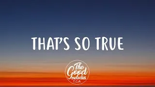 Miniature : Gracie Abrams - That’s So True (Lyrics / Lyric Video)
