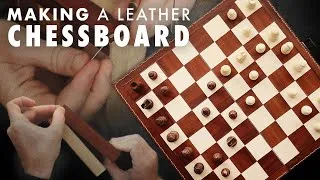 Miniature : Making a LEATHER Chessboard | Box Stitching – Leather craft tutorial
