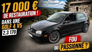 Miniature :  17 000 € de restauration dans une Golf 4 V5 2.3 170 de 25 ans ?! 😱 fou ou passionné ?