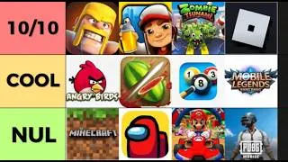 Miniature : Du MEILLEUR au PIRE Jeu Vidéo Mobile (tierlist)