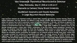 Miniature : Equilibrium Geometry and Chaotic Dynamics in Large Recurrent.. | Giancarlo La Camera, Stony Brook U.