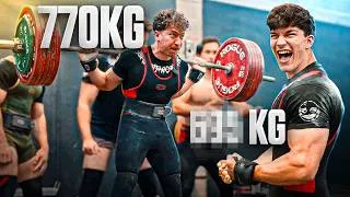 Miniature : Séance Powerlifting de RAVAGÉS: Objectif 770kg (700kg pour Fleck)