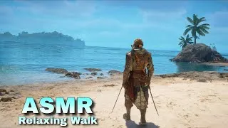 Miniature : ASMR | 8 Minute Relaxing Walk Through the Caribbean | AC Black Flag Resynced (Ambient Sounds)