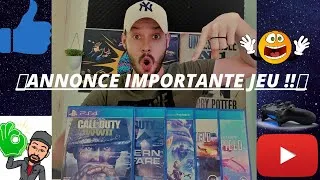 Miniature : 🔴 ANNONCE IMPORTANTE JEU ( On arrête un jeu et on commence de nouveaux jeux ) 🔴
