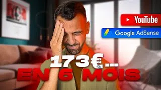 Miniature : 173€ en  6 MOIS sur YouTube : la vraie réalité (et comment éviter mes erreurs)