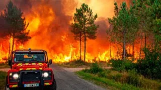 Miniature : Le méga feu de Gironde fonce droit sur Bordeaux, évacuation imminente ?! 