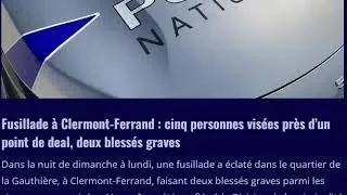Miniature : Clermont-Ferrand : cinq personnes visées près d’un point de deal, deux blessés graves