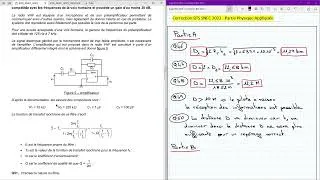 Miniature : BTS SNEC 2023 Correction partie Sciences Physiques