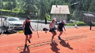 Miniature : Val d'Allos Tennis entraînement du jeu de jambe avec le power ladder
