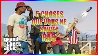 Miniature : 5 CHOSES QUE VOUS NE SAVIEZ PAS SUR GTA 5 !!