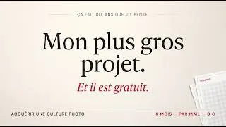 Miniature : 📷 Mon plus gros projet de 2026