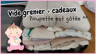 Miniature : Retour de vide-grenier et cadeaux pour la poupette - me revoilà en vlog bébé xD