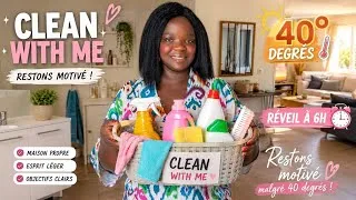 Miniature : 🔥CLEAN Whit me:VLOG Ménage sous 40°C ! On reste motivé(e) malgré la canicule ☀️