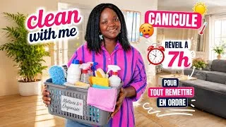 Miniature : 🧹 VLOG MÉNAGE 🔥 CANICULE + MÉNAGE : Mission maison propre dès 7h!☀️🥵