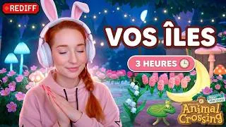 Miniature : 3 HEURES ASMR je visite vos île animal crossing new horizons rediff live twitch