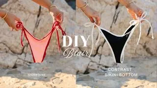 Miniature : Blair Contrast Triangle Bikini Bottoms | DIY Brazilian Bikini Bottom Sewing Tutorial for Beginners