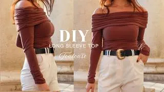 Miniature : Toulouse Top with Sleeves| DIY Off-Shoulder Ruched Top | Beginner-Friendly Sewing Tutorial