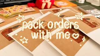 Miniature : Packing sticker orders for my small business | ASMR & relaxing music