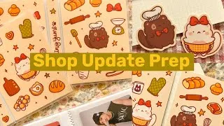 Miniature : Prep a shop update with me for my sticker shop | ASMR no talking music piano