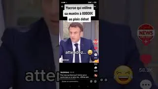 Miniature : Macron et sa montre !!! #tiktok #politique #Macron #Président #montre #rire #youtubevideo