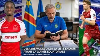 Miniature : DESABRE,PIQUE DEUX JOUEURS A BELGIQUE, FRANZ TANGALA OPTE POUR LA RDC,LA LISTE DE 36 PRÉSÉLECTIONNÉS