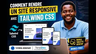 Miniature : Comment rendre un site responsive avec Tailwind CSS | Tutoriel débutant