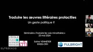Miniature : Soline VENNETIER  : Comprendre les enjeux de la traduction des œuvres littéraires Protactiles